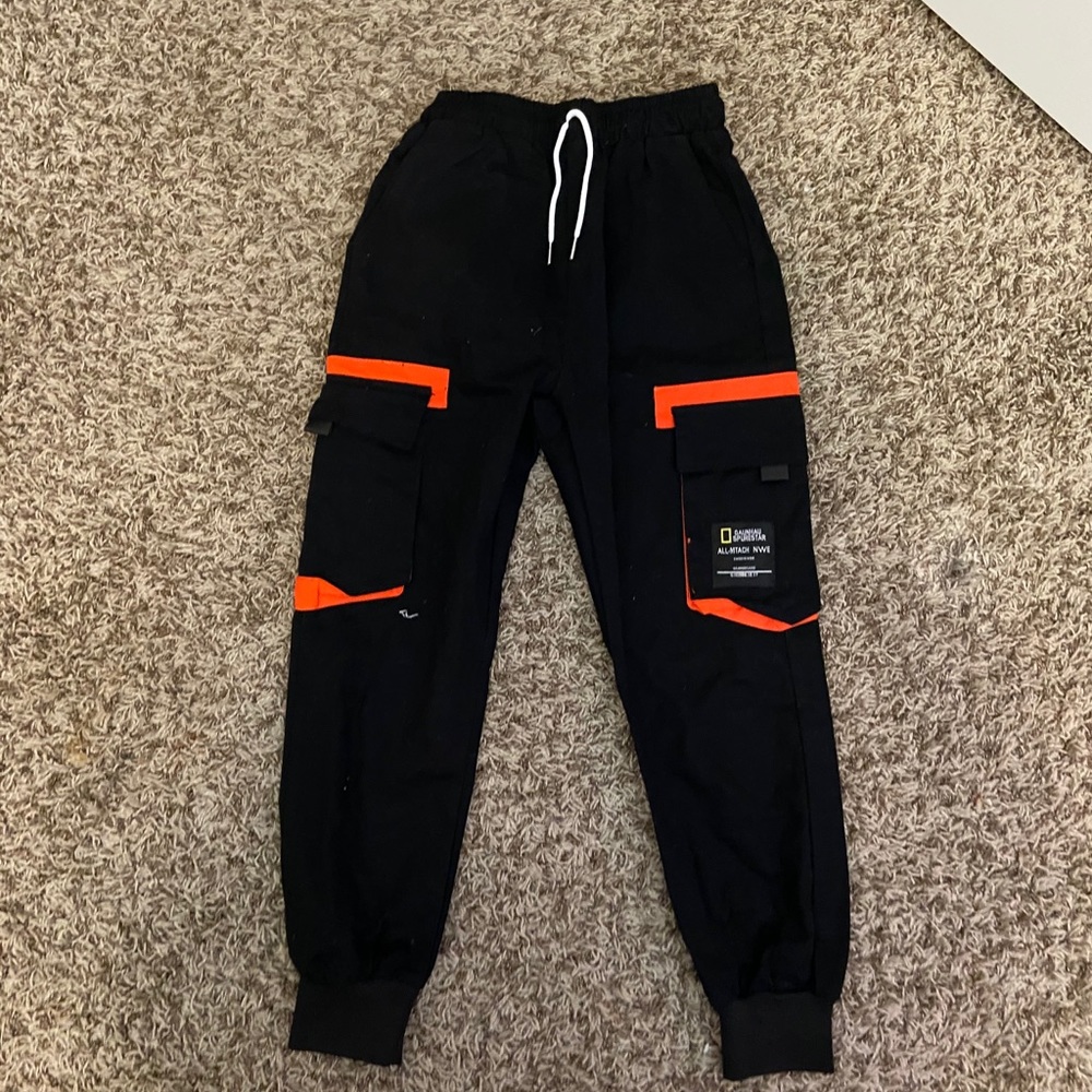 Black cargo sweatpants